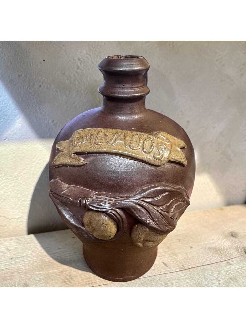 Antique French Earthenware Calvados Jug.